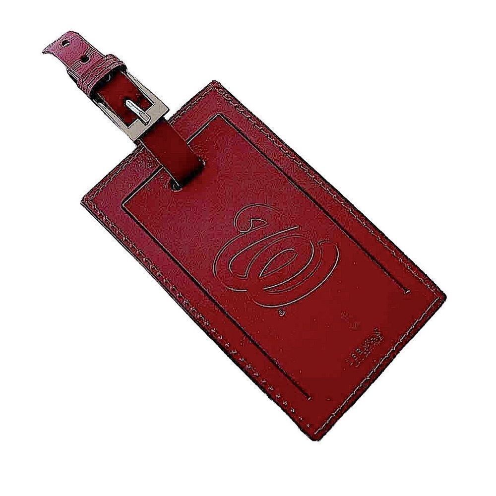 MLB Nationals Curly W Logo Luggage Tag